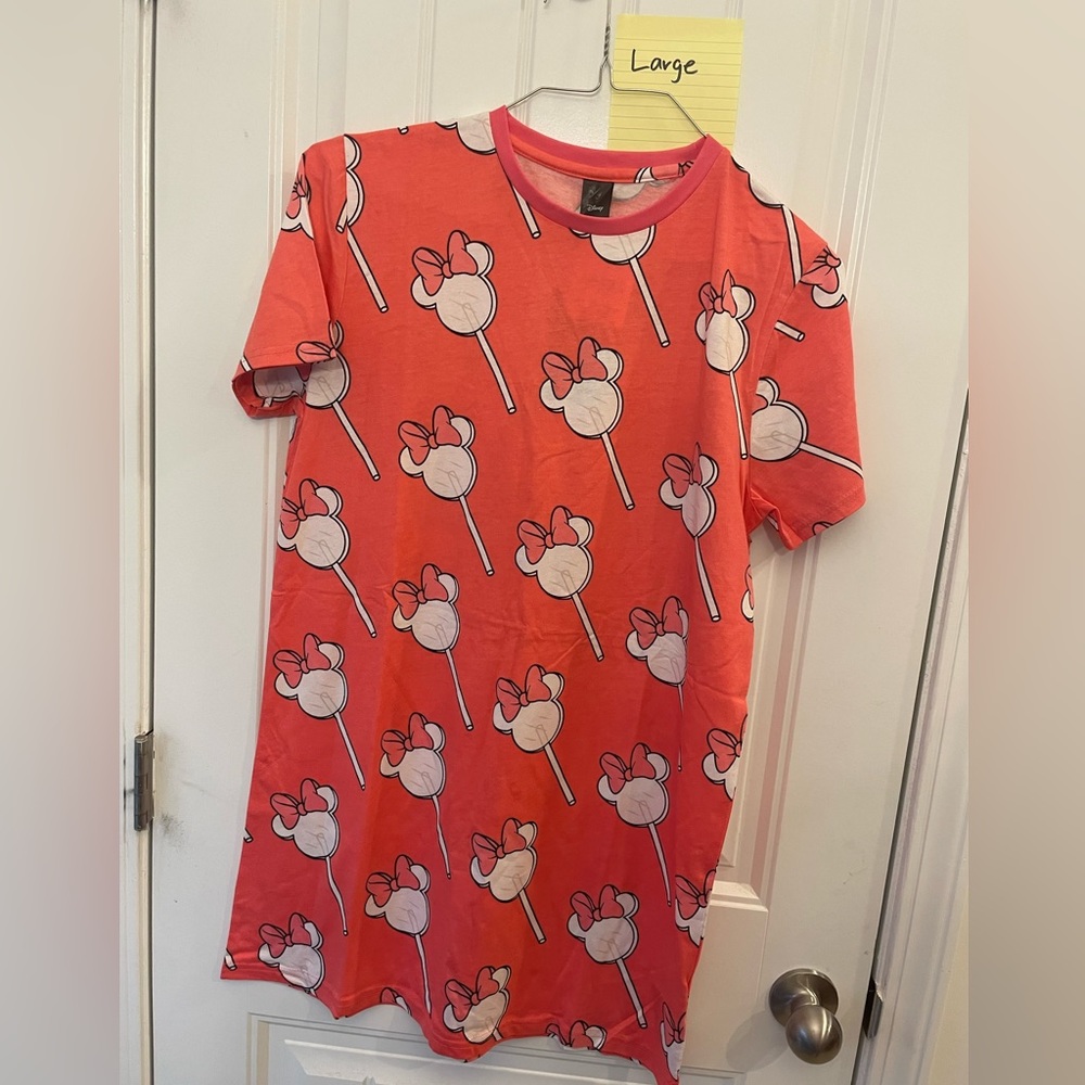 Disney Parks Cakeworthy Minnie Mouse Lollipop Tunic Long Tee Size Large New